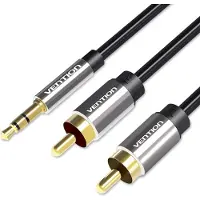 Vention Cable Audio 3.5mm to 2x RCA BCFBI 3m Black