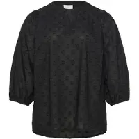 KAFFE CURVE Kcloulou Blouse 3/4 Sl - Black - 52