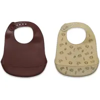 CeLaVi Silicon Bib (2-Pack) - Brown - ONE SIZE