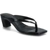 Bianco Biaspice Toe Post Faux Leather - Black - 41