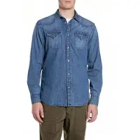 Replay Shirt Regular - Blue - M
