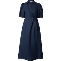 Tommy Hilfiger Mekko 'Pure Relaxed Midi Wrap' laivastonsininen