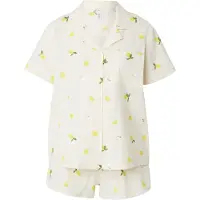 Hunkemoller Pj Ss Woven Lemon - Yellow - XS