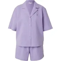 Tommy Hilfiger Solid Linen Ss Shirt Set - Purple - XS