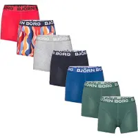 Björn Borg Cotton Stretch Boxer 7P - Green - 158-164