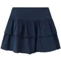 Mango Ruffled Cotton Skirt - Navy - 5-6