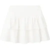 Mango Ruffled Cotton Skirt - White - 7-8