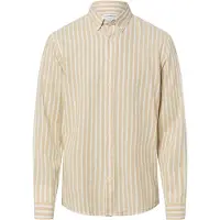 Lindbergh Wide Striped Cotton/Linen Shirt L/S - Beige - XXL