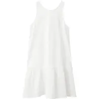 Mango Cotton Cross Back Dress - White - 7-8
