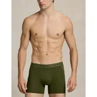 Ralph Lauren for man. 714966105002 3 boxer shorts in green stretch cotton (S), Homewear