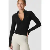 ICANIWILL Define Seamless Invisible 1/2 Zip Ls W - Black - XS