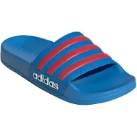 Adidas Rantakengät 'Adilette Shower' taivaansininen / punainen / valkoinen