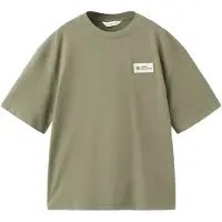 Mango Linen T-Shirt With Embroidery Detail - Green - 134