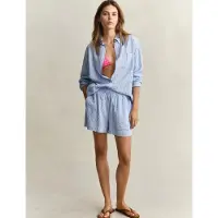 Gant Stripe Seersucker Shorts - Blue - 34