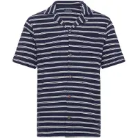 Ralph Lauren for man. 710A13005002 Knitted shirt and pointelle with navy stripes (XL), Casual, Cotton, Short sleeve