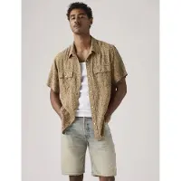Levi's Ss Relaxed Fit Western Bran Fl - Brown - L