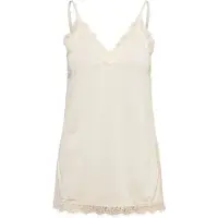 Gina Tricot Lace Detail Singlet - Cream - XS