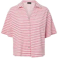 Pieces Pckay Frotte Ss Shirt - Pink - S