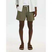 Selected Slhcooper-Seersucker Swimshorts - Khaki green - S