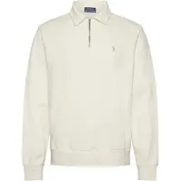 Ralph Lauren Loopback Fleece Quarter-Zip Sweatshirt - Cream - XXL