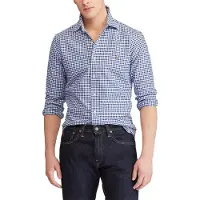 Ralph Lauren for man. 710549084010 Slim Fit Oxford Sport Shirt blue (XXL), Casual, Cotton, Classic, Long sleeve