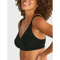 Swegmark Cotton Star Soft Bra Black - Black - 75 D