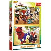 Trefl Spidey & Dinosaurs Palapelit 2x24 Palaa
