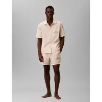 Calvin Klein Heritage Crest S/S Button Down - Cream - S
