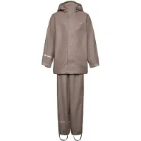 CeLaVi Basic Rainwear Set -Solid Pu - Brown - 150