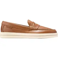 Cole Haan for man. C42733 Pinch Long Weekender brown leather loafers (41), Flat, None, Casual