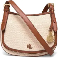 Ralph Lauren Canvas Medium Marcy Crossbody Bag - Brown - ONE SIZE