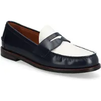 Ralph Lauren for man. 803P07641002 Alston Penny leather loafers navy (41), Flat, None, Casual