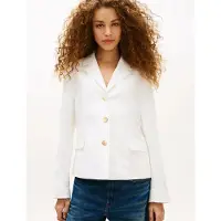 Tommy Hilfiger for woman. WW0WW49335 Slim fit blazer with white gold buttons (42), Casual, Polyester