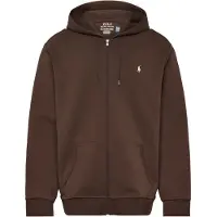 Ralph Lauren Double-Knit Full-Zip Hoodie - Brown - L