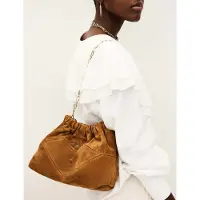 Ba&sh for woman. 2H25MJTS June brown leather handbag (OSFA), Casual