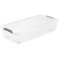 Keeeper Laatikko kannella py&ouml;rill&auml; aluss&auml;nky Leo 77x38x16 cm 33L l&auml;pin&auml;kyv&auml;