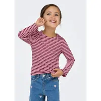 Kids Only Kmgmaude Life Stripe Ls Top Jrs Noos - Pink - 92
