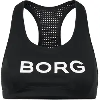 Björn Borg Women's Borg Mid Support Sports Bra Black Beauty XL