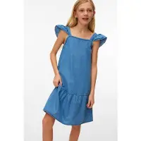 Vero moda Vmholly Sl Dress Wvn Girl - Blue - 122