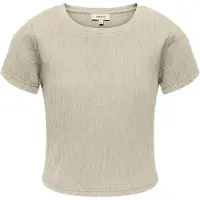 ONLY Kogkaylie Struc S/S Top Pnt - Beige - 158