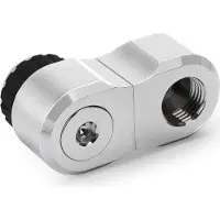 Alphacool Apex Grip Offset, 27mm, 2x 90°, OT/IT, G1/4, kierrettävä, kromi