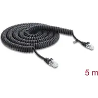 DeLOCK 88019, 5 m, Cat5e, U/UTP (UTP), RJ-45, RJ-45, Musta