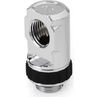 Alphacool Apex Grip Adapter 90°, OT/IT, G1/4, kierrettävä, kromi