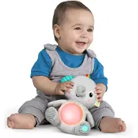 Bright Starts Hug-A-Bye Baby Musikalsk Elefant-Plysdyr Med Lys - Grey - ONE SIZE