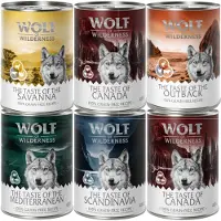 Wolf of Wilderness 12x400g lajitelma: villisika, kana & lammas koiranruoka