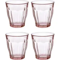 Duralex Picardie Drikkeglas, 4-Pak - Pink - 25 cl