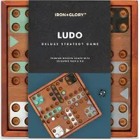 Iron & Glory Træspil Fia/Ludo - Brown - 3.3X 14.3X 14.3CM