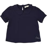 Copenhagen Colors Solid Blouse W. Collar Ss - Navy - 116