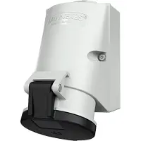 MENNEKES 2576A, 4P, Ruuvit, Musta, Valkoinen, IP44, 600 - 690 V, 32 A