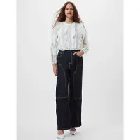 French Connection Annika Lace Frill Top - White - 34